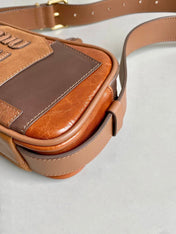 HOBO 24 BAG IN COGNAC LEATHER PATCHWORK