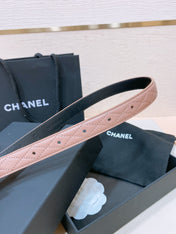 CHANEL 26S BELT 20 MM IN LIGHT PINK CALFSKIN 655205