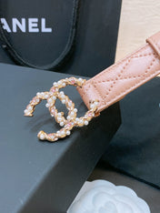 CHANEL 26S BELT 20 MM IN LIGHT PINK CALFSKIN 655205