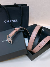 CHANEL 26S BELT 20 MM IN LIGHT PINK CALFSKIN 655205