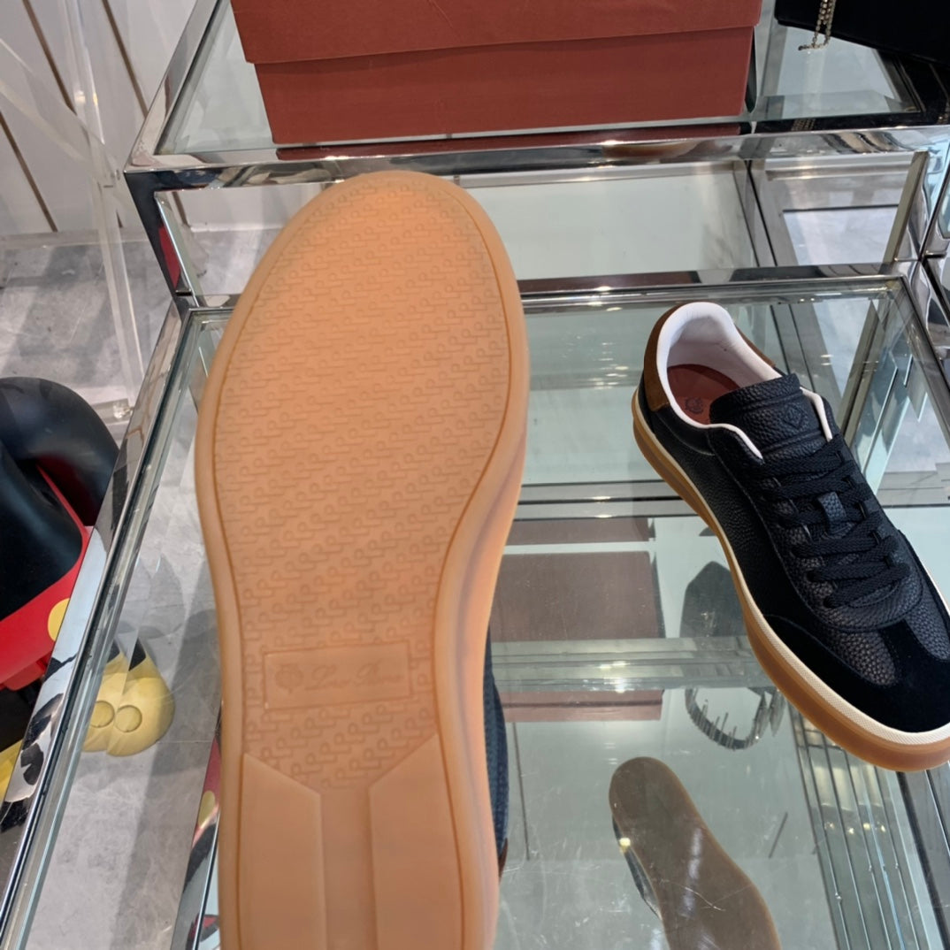 LP TENNIS WALK SNEAKERS BLACK CALFSKIN