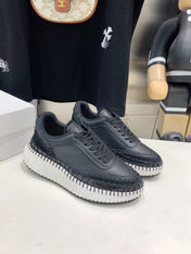NAMA SNEAKER 5 CM IN BLACK CALFSKIN