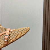 ALAIA SHORT BOOTS IN BEIGE MESH FISHNET