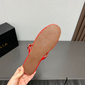 ALAIA SHORT BOOTS IN ORANGE RED MESH FISHNET