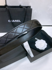 CHANEL 26S BELT 30 MM IN BLACK CALFSKIN 670902