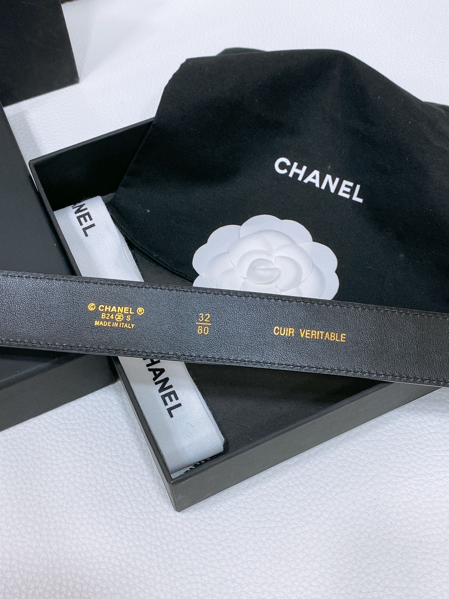 CHANEL 26S BELT 30 MM IN BEIGE CALFSKIN 670904