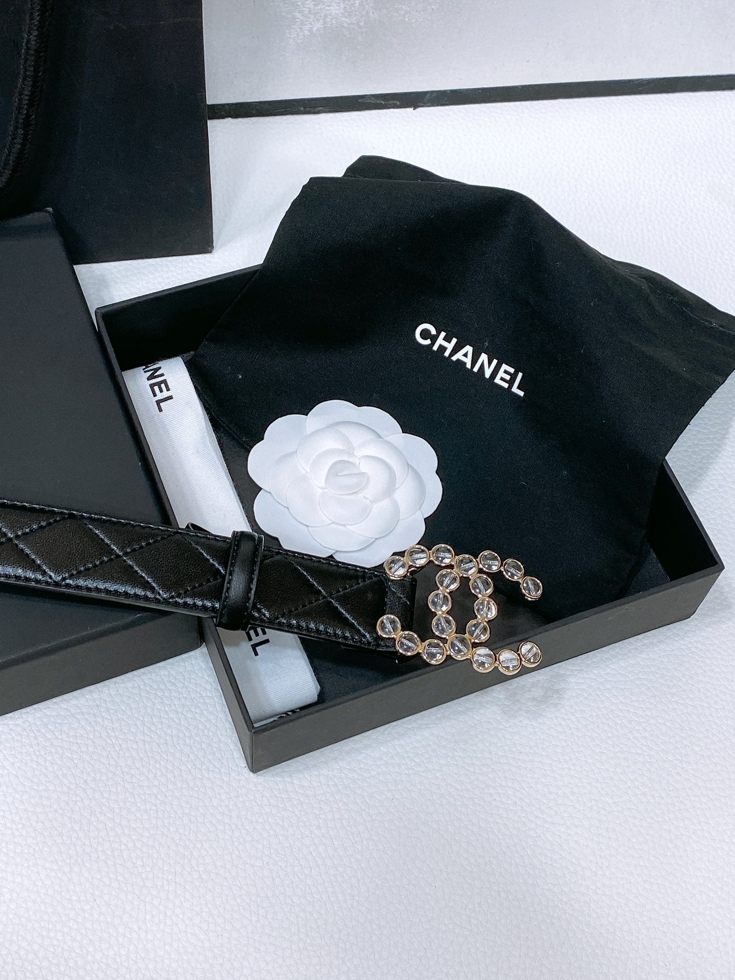 CHANEL 26S BELT 30 MM IN BEIGE CALFSKIN 670904