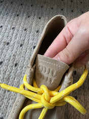 MIUMIU 26S CHUKKA BOOTS IN LIGHT BROWN SUEDE