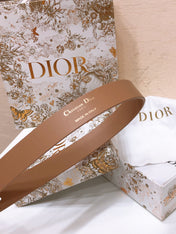 DIOR 26S BELT 25 MM IN BROWN CALFSKIN 655081