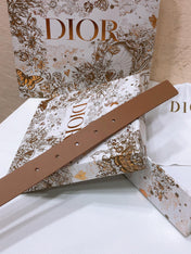 DIOR 26S BELT 25 MM IN BROWN CALFSKIN 655081