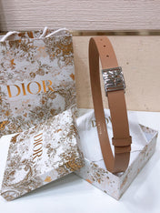DIOR 26S BELT 25 MM IN BROWN CALFSKIN 655081