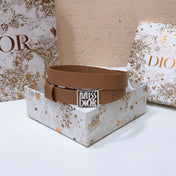 DIOR 26S BELT 25 MM IN BROWN CALFSKIN 655081