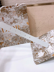 DIOR 26S BELT 25 MM IN WHITE CALFSKIN 655082