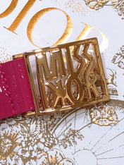 DIOR 26S BELT 25 MM IN PINK CALFSKIN 654109