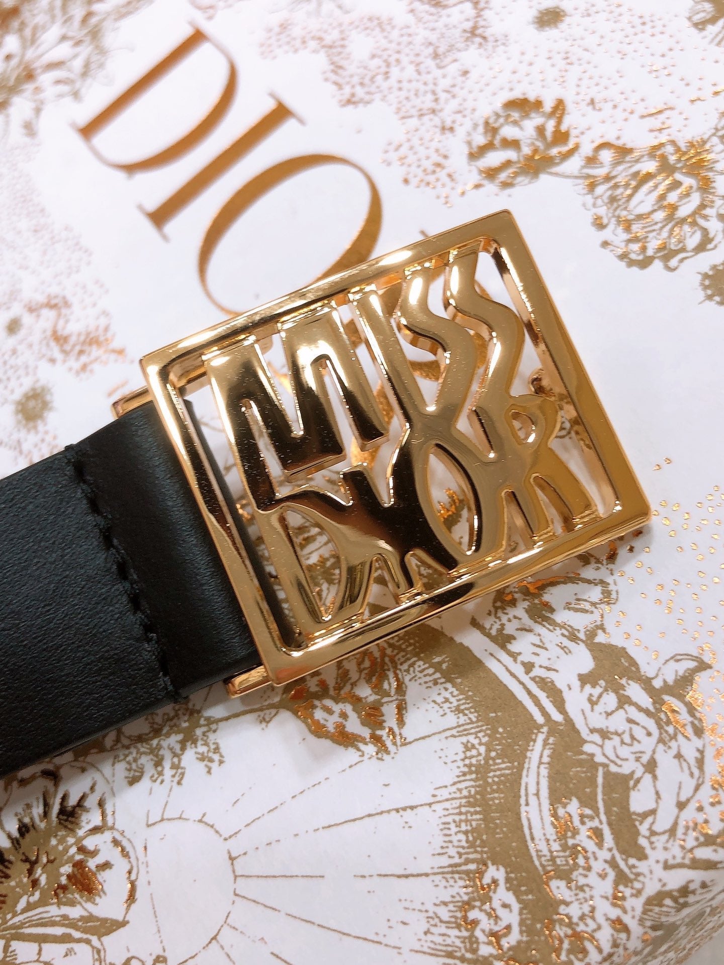 DIOR 26S BELT 25 MM IN BLACK CALFSKIN 655084