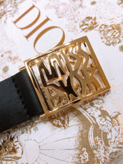 DIOR 26S BELT 25 MM IN BLACK CALFSKIN 655084