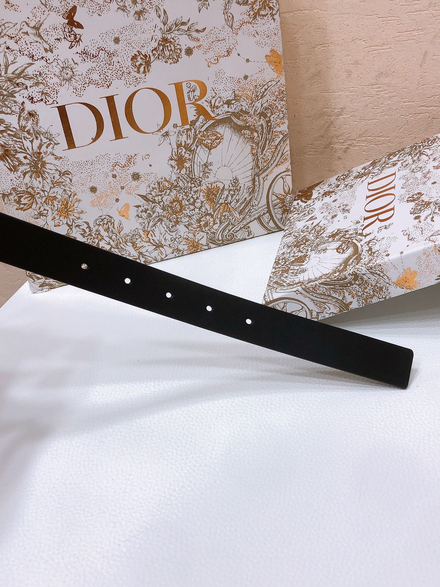 DIOR 26S BELT 25 MM IN BLACK CALFSKIN 655084