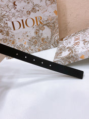 DIOR 26S BELT 25 MM IN BLACK CALFSKIN 655084