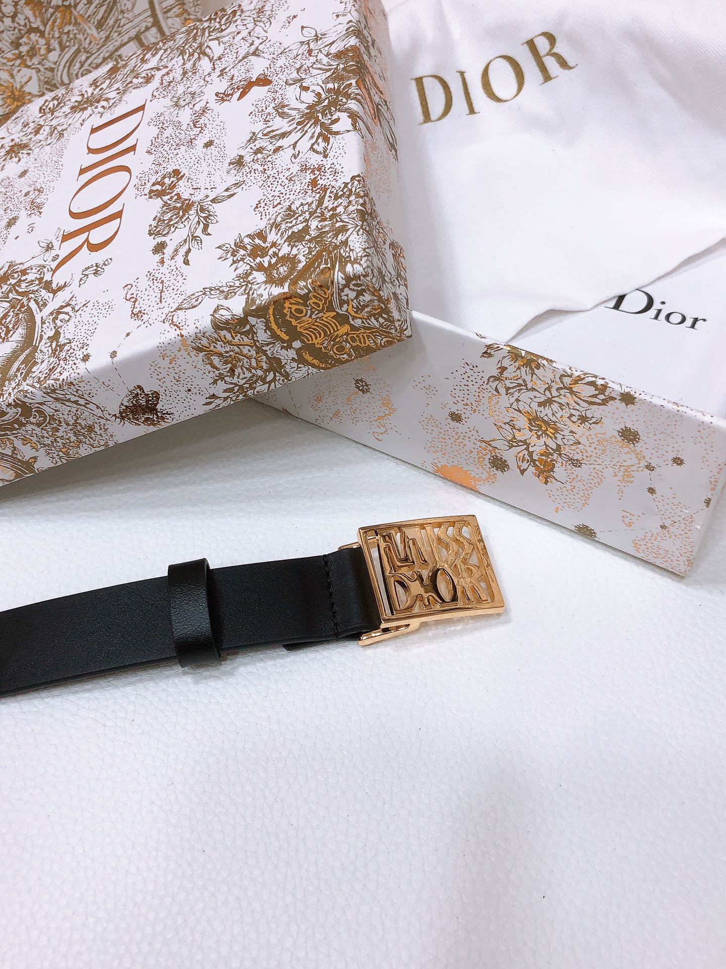 DIOR 26S BELT 25 MM IN BLACK CALFSKIN 655084