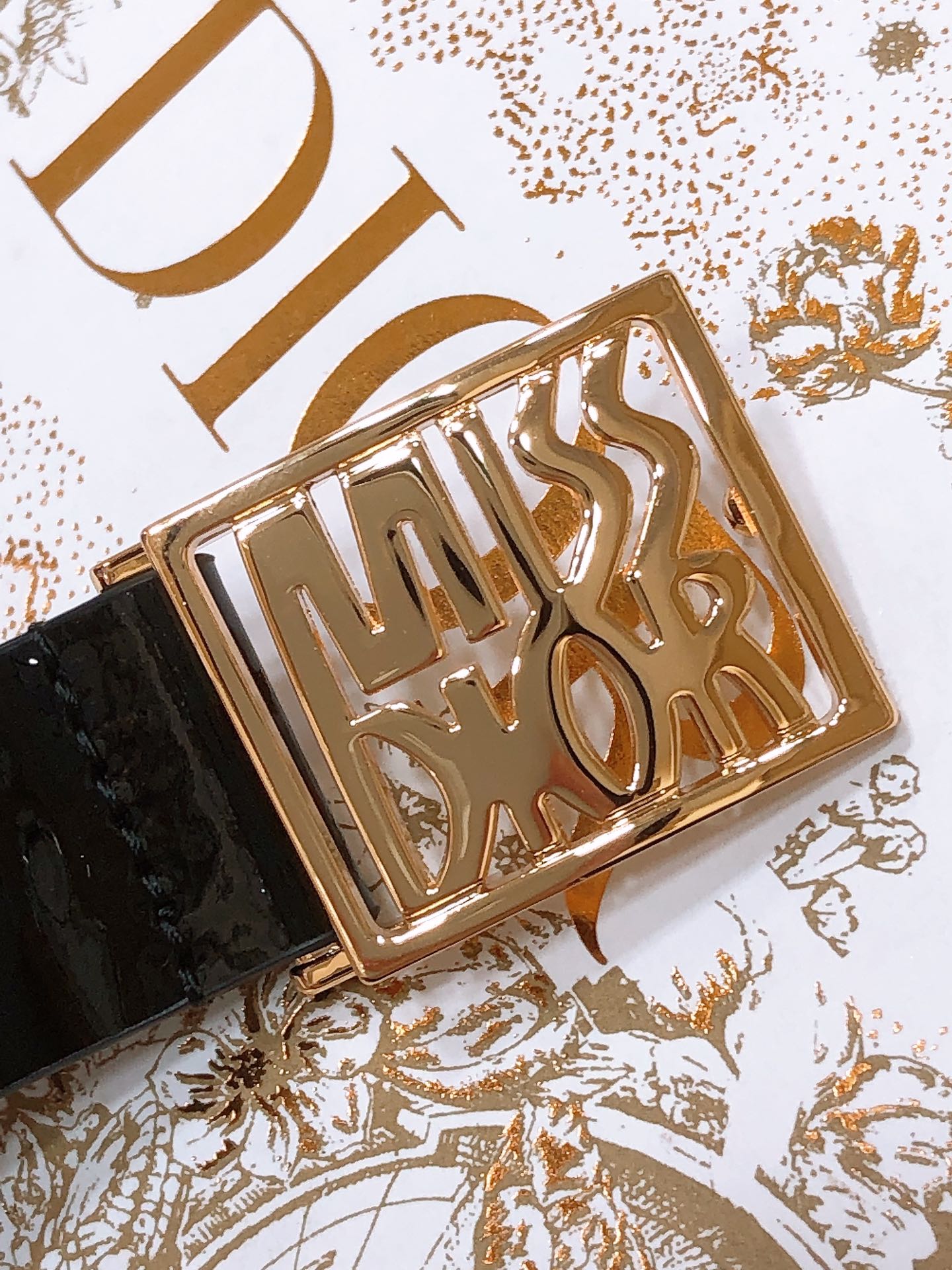 DIOR 26S BELT 25 MM IN BLACK CALFSKIN 655085