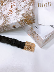 DIOR 26S BELT 25 MM IN BLACK CALFSKIN 655085