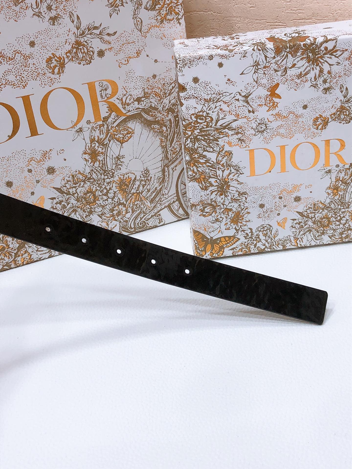 DIOR 26S BELT 25 MM IN BLACK CALFSKIN 655085