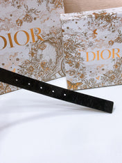 DIOR 26S BELT 25 MM IN BLACK CALFSKIN 655085