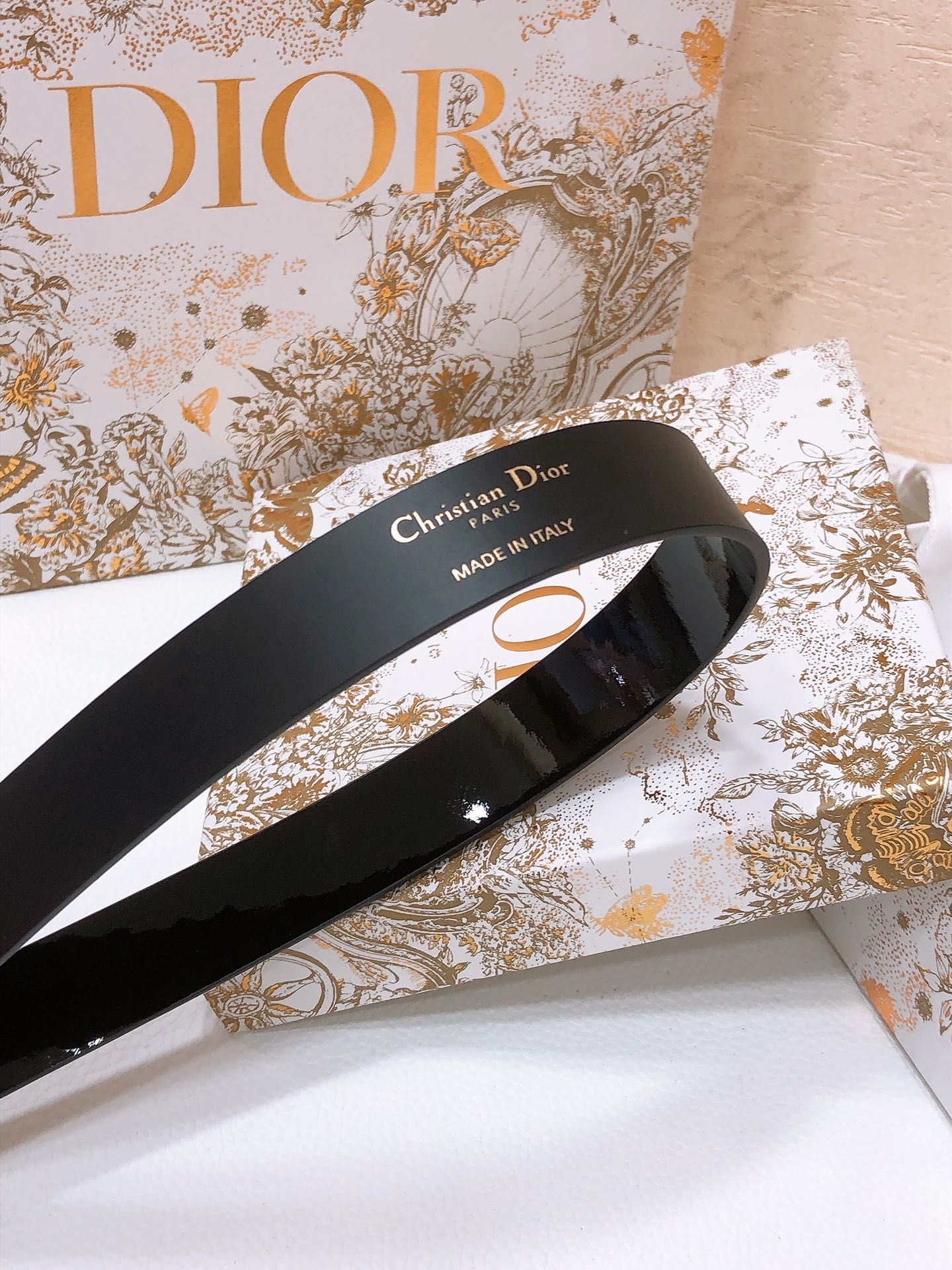 DIOR 26S BELT 25 MM IN BLACK CALFSKIN 655085