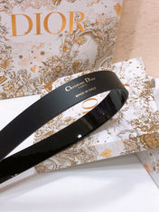 DIOR 26S BELT 25 MM IN BLACK CALFSKIN 655085