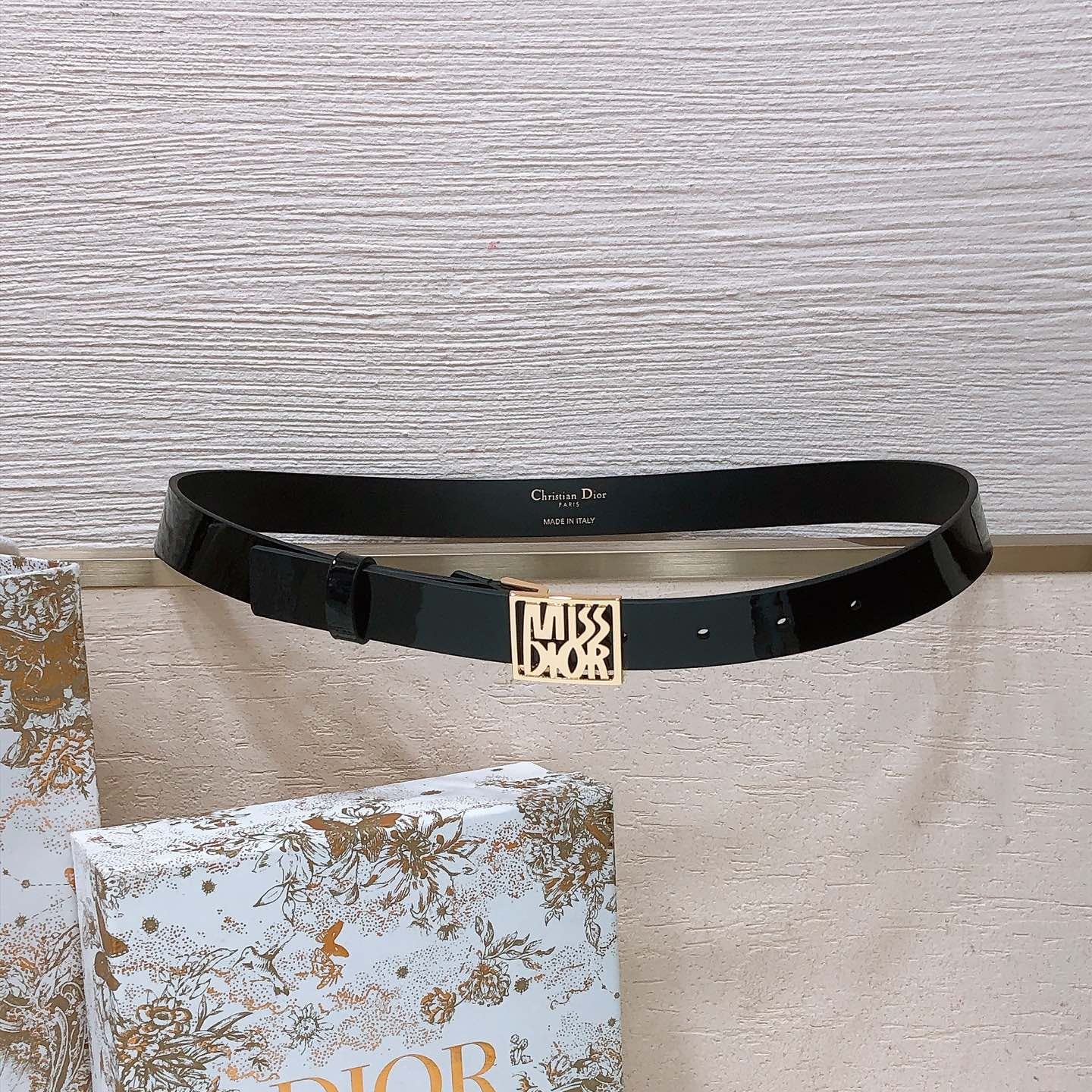 DIOR 26S BELT 25 MM IN BLACK CALFSKIN 655085
