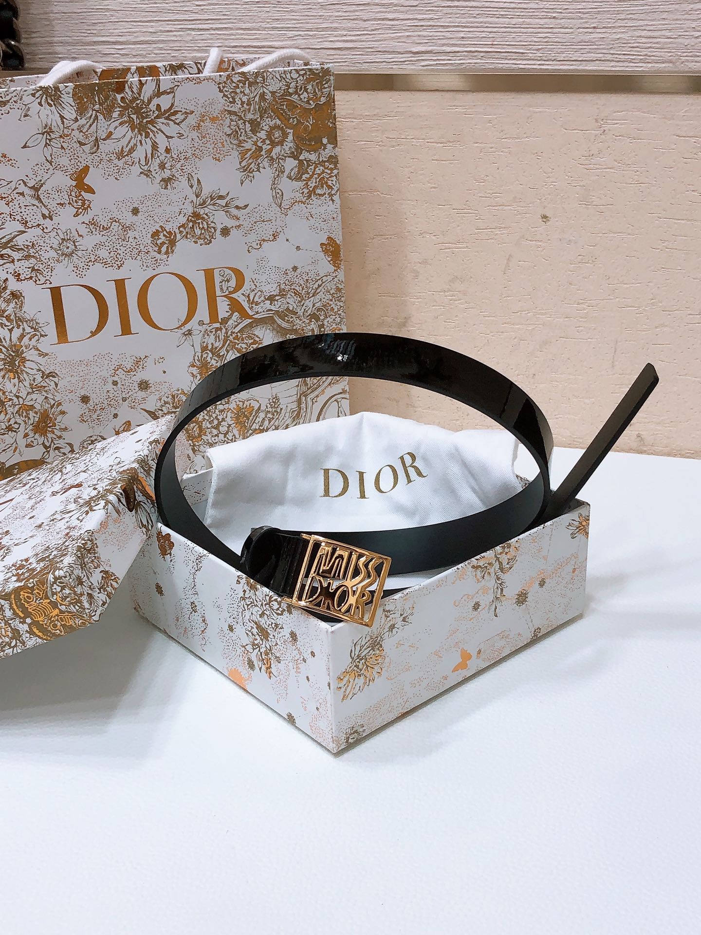 DIOR 26S BELT 25 MM IN BLACK CALFSKIN 655085