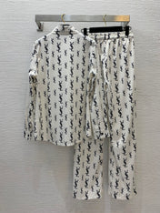 YSL 26S LONG-SLEEVE SHIRT & STRAIGHT-LEG PANTS SET 452