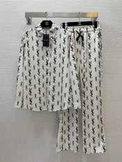 YSL 26S LONG-SLEEVE SHIRT & STRAIGHT-LEG PANTS SET 452