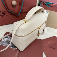 EXTRA BAG L27 IN LIGHT PINK SMOOTH CALFSKIN WITH GOLD HARDWARE