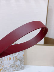 DIOR 25S BELT 30 MM IN RED CALFSKIN 586579