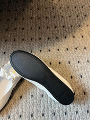 MIUMIU 26S BALLERINAS IN WHITE RUCHES NAPPA CALFSKIN