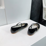 MARRY JANE FLAT IN BLACK PATENT CALFSKIN