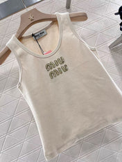 Miu Hand-beaded camisole