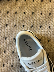 BLOCK SNEAKER WITH TRIOMPHE IN WHITE MIX BLACK CALFSKIN