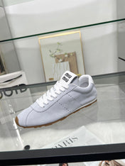 MIUMIU 26S SNEAKERS IN BLUE GRAY SUEDE