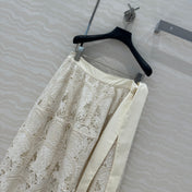 VALENTINO LONG SKIRT WITH LACE TRIM 261434