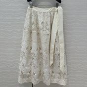 VALENTINO LONG SKIRT WITH LACE TRIM 261434