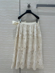 VALENTINO LONG SKIRT WITH LACE TRIM 261434
