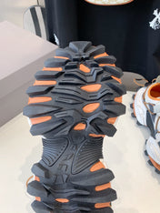 HIKE SNEAKER IN BEIGE AND ORANGE MESH, POLYURETHANE AND POLYESTER