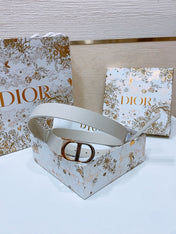 DIOR 26S BELT 25 MM IN CREAM WHITE CALFSKIN 668367