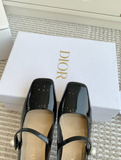 PEARL JOLIE MARY JANE PUMPS IN BLACK CALFSKIN