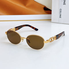TRIOMPHE SUNGLASSES CL40253 IN METAL GRADIENT SMOKE LENSES