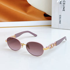 TRIOMPHE SUNGLASSES CL40253 IN METAL GRADIENT SMOKE LENSES