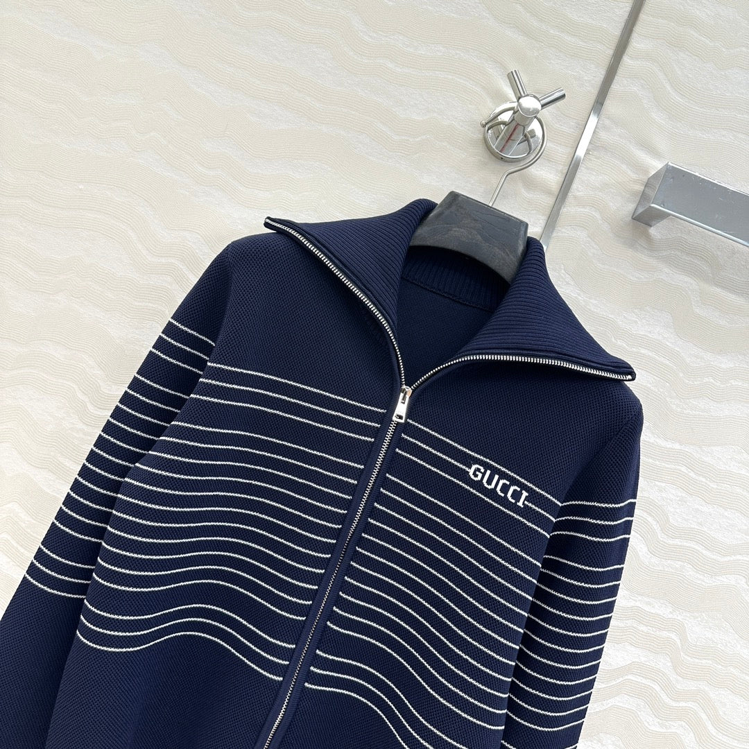 GUCCI ZIP-UP KNITTED JACKET STYLE 144