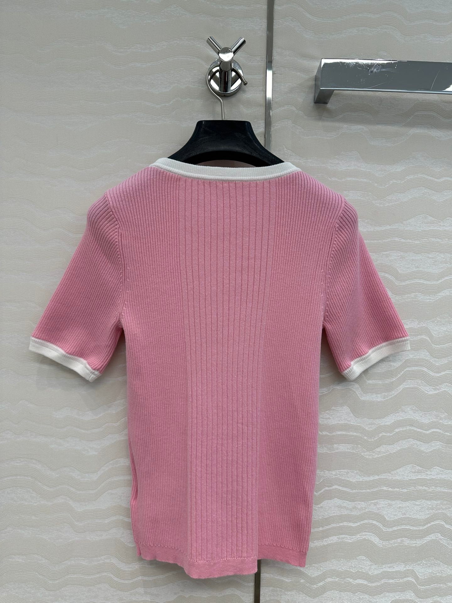 CC Knitted T-Shirt Pink Cotton